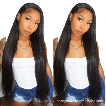 Wholesale virgin transparent hd kinky straight lace front human hair wig,closure straight brazilian 360 lace frontal wig